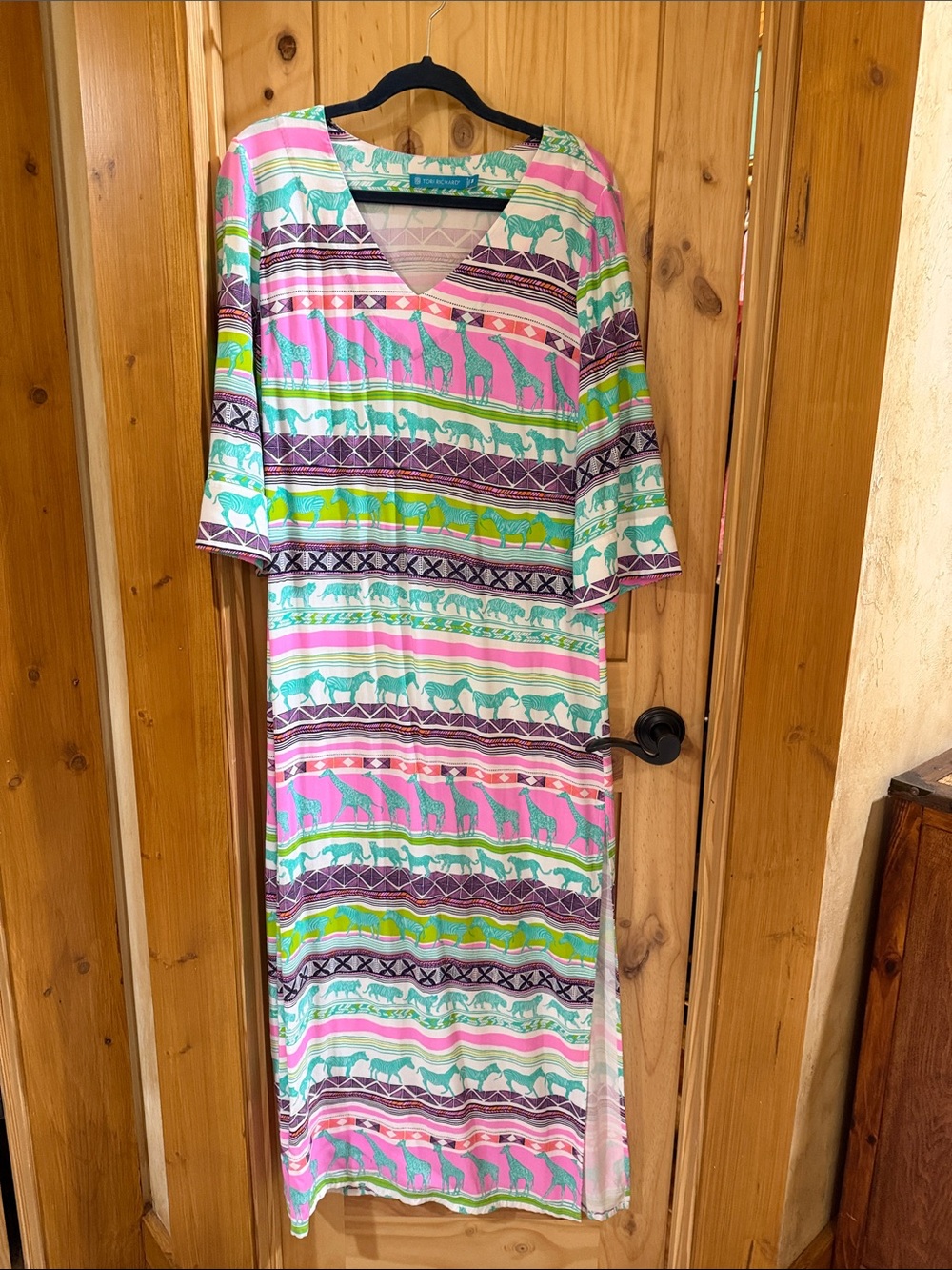 Tori Richard Safari Maxi Dress M never worn